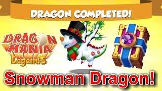 SNOWMAN CARD PACKS OPENING! Unlocking SNOWMAN DRAGON! - Dragon Mania Legends #358