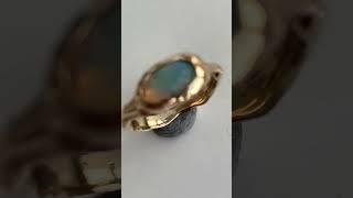A gorgeous engagement ring - Handmade molten gold & opal #handmadejewellery #ring