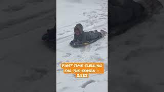 Sledding in 2023 #sledding #snow #snowstorm #snowday #californiasnow #familyfun #tahoe