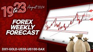 Weekly Forex Forecast for 19-23 August 2024(DXY,GOLD,US30,US100,GER30)#weeklyforexforecast