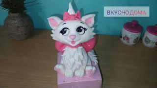 #КОШЕЧКА_МАРИ ИЗ МАСТИКИ МК. ФИГУРКА СВОИМИ РУКАМИ.