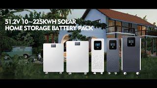 Docan 51 2V 200Ah Wall Monuted LiFePO4 Solar Energy 10kWh Wall Mounted Moveable Battery Pack