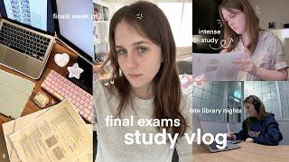 STUDY VLOG | final exam study, late library nights, intense study, long uni day & finals week pt 1