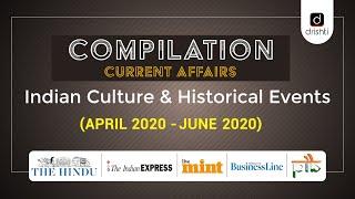 Current Affairs Compilation - Indian Culture & Historical Events (April 2020 - June 2020)