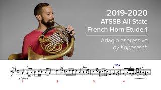 2019-2020 ATSSB All-State French Horn Etude #1 - Adagio espressivo by Kopprasch