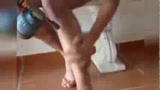 Guy Shaves His Leg With a Blow Torch