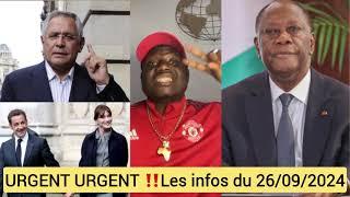  URGENT URGENT ‼️C’est melangé sur Dramane ! Les infos du 26/09/2024