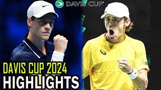 Jannik Sinner vs Alex De Minaur Highlights | Davis Cup 2024