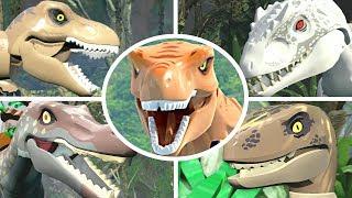 LEGO Jurassic World - All Bosses + Cutscenes