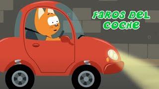 LOS FAROS DEL COCHE  El gatito Koté  Canciones para niños 