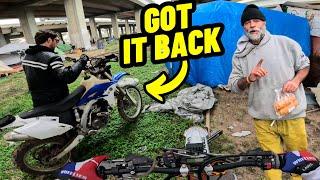 RECOVERING MY FRIENDS STOLEN MOTORCYCLE FROM A HOMELESS CAMP!!