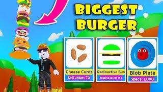 BUYING ALL AND MAKE A BIGGEST BURGER In CHEESEBURGER SIMULATOR! [Roblox]