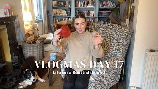 A Day of Cosy Hobbies at Home in the Highlands- Knitting, Baking, Fiddle & Gaelic | Vlogmas Day 17