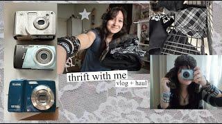 thrift with me + small thrift haul: grunge coquette y2k alternative emo, digital camera, pawn shop 