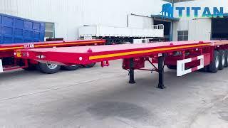 2024 Best Tri Axle Flatbed Trailer on Sale - TITAN Vehicle