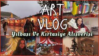 ART VLOG | Yılbaşı Köyüne Gidiyoruz | Kırtasiye Turu Ve Yeni Yıl Alışverişi 