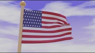 Flag of the USA. Create and animate in blender under 10 minutes. blender 2.82