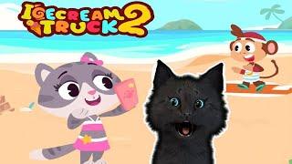 КУШАЕМ МОРОЖЕНОЕ НА ПЛЯЖЕ С С ГОВОРЯЩИМ СУПЕР КОТОМ  ИГРА для ДЕТЕЙ Dr Panda Ice Cream Truck 2 #176