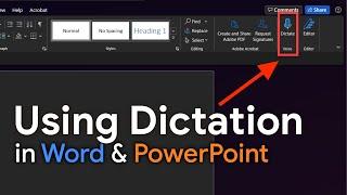 Dictation in Microsoft Office