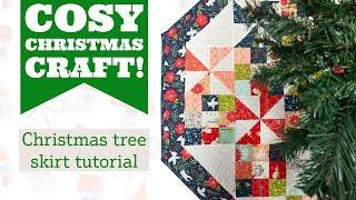 Make your own quilted Christmas tree skirt - a cosy christmas craft project (Part 1) #cottagecore