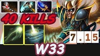 W33 Smurf ID Insane Midlane 40 Kills  [Skywrath Mage] TOP1 Rank  | Dota2 7.15