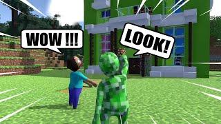 CREEPER AND STEVE MOVING TO A NEW HOUSE in HUMAN FALL FLAT