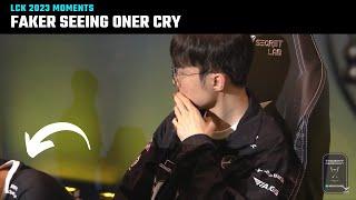 Faker seeing Oner cry  | LCK Summer 2023 Grand Finals | T1 moments