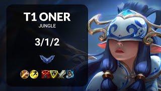 T1 Oner Kindred vs Lee Sin JUNGLE - KR DIAMOND Patch 14.24