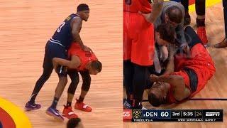 Rodney Hood gets injury & leave game | Blazers vs Nuggets Game 7
