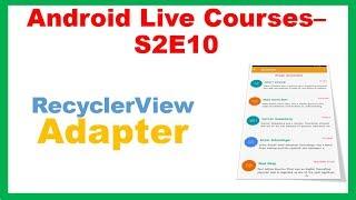 Android Live Courses S2E10 : MVVM Room LiveData CRUD : Adapter Class