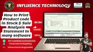 How to Print Product Code in Stock & Sale Analysis Statement In Marg software