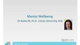 COVID-19 & Mental Well-being - Dr Nadia Ali - Fabry International Network Webinar