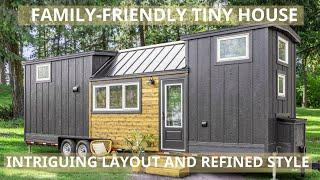 Explore Family-Friendly Tiny House Impresses With Its Intriguing Layout and Refined Style