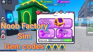 ALL NEW Codes in Noob Factory Simulator! Roblox Noob Factory Simulator Codes