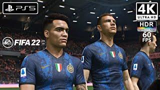 FIFA 22 (PS5) Juventus vs. Inter Milan (4K ᵁᴴᴰ 60ᶠᵖˢ HDR) Gameplay No Commentary