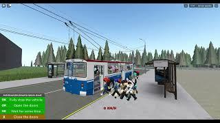 Roblox TRP 2.0 Test Line 14 With preparation (OSVed's trolleybuses place) #roblox #trolleybuses