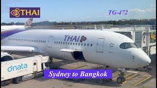 Thai Airways TG-472 Sydney to Bangkok Flight Report (Airbus 350-900)