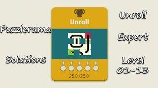 Puzzlerama Solutions - Unroll Expert ( Level 01-13 )