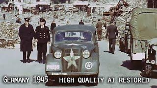 Hamburg 1945: 900 thousand people are homeless - AI-restored film footage