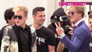 Jake Paul & Logan Paul Prepare Backstage For Their Boxing Press Conference Against KSI & Deji