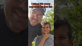 Meet Ty!! I helped him catch his first fish today.