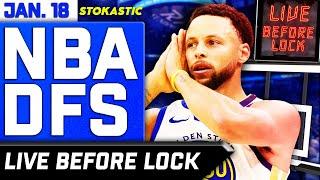 NBA DFS Live Before Lock (Saturday 1/18/25) | DraftKings & FanDuel NBA Lineups