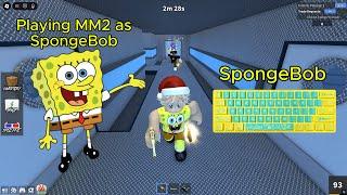 SpongeBob Destorys Teamers & Campers in MM2 (Keyboard ASMR + Spongebob AI Voice over) Funny Moments