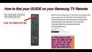 How to find the TV GUIDE on your TV