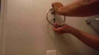 How to Hang / Install a Towel Ring / Towel Rack from Home Depot / Lowes