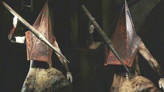 Silent Hill 2 Remake (PS5 4K 60FPS) - Hard Difficulty: Two Pyramid Heads Boss Fight (No Damage)