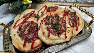 Puff Pasties with Meat | Puff Yeast Dough Recipe