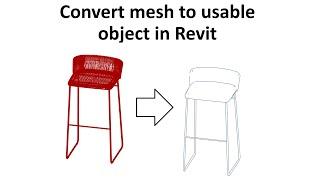 Convert 3d mesh to usable object in Revit using 3ds Max