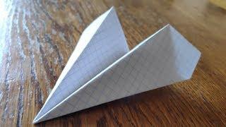 Оригами, Самолёт из тетрадного листа "Планер". Origami, Airplane from the notebook "Glider".