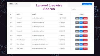 Laravel Livewire Search (Bootstrap Modal CRUD)